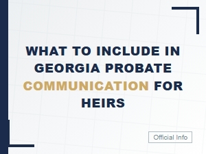 What to Include in Georgia Probate Communication for Heirs