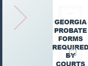 Georgia Probate Forms Required by Courts