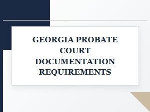 Georgia Probate Court Documentation for Debt Management